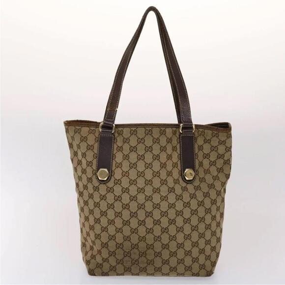 Gucci GG Web Charmy Tote Brown (GGXX065) - Picture 2 of 9